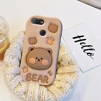 Ascensify Stylish Back Cover for Realme 2 Pro Cute Funny Bear Case with Bear Face Holder  for Realme 2 Pro-thumb2