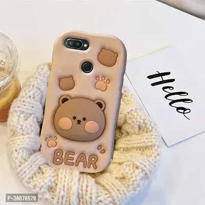 Ascensify Stylish Back Cover for Realme 2 Pro Cute Funny Bear Case with Bear Face Holder  for Realme 2 Pro-thumb3