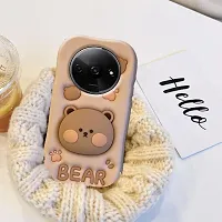 Ascensify Stylish Back Cover for Redmi A3 2024 Cute Funny Bear Case with Bear Face Holder  for Redmi A3 2024-thumb2