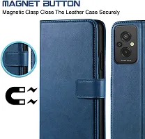 Classy Flip Cover for Redmi 11 Prime Blue Dual Protection-thumb2