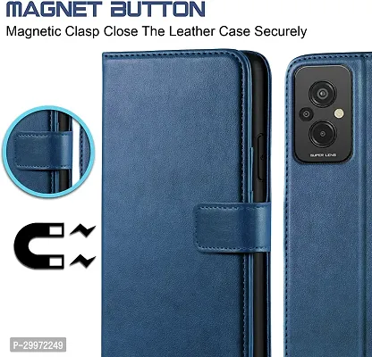 Classy Flip Cover for Redmi 11 Prime Blue Dual Protection-thumb3