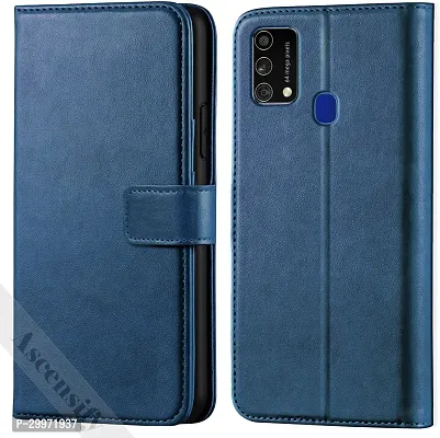 Classy Flip Cover for Samsung Galaxy F41 Blue Dual Protection