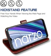 Classy Flip Cover for REALME NARZO 30A Brown Dual Protection-thumb1