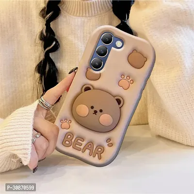 Ascensify Stylish Back Cover for Vivo Y200E 5G Cute Funny Bear Case with Bear Face Holder  for Vivo Y200E 5G-thumb5