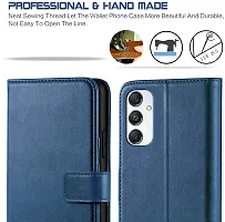 Classy Flip Cover for Samsung Galaxy M34 5G Blue Dual Protection-thumb2