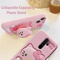 Ascensify Stylish Back Cover for Redmi Note 8 Pro Cute Hello Kitty Soft Case with Kitty Face Holder  for Redmi Note 8 Pro-thumb1