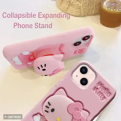 Ascensify Stylish Back Cover for Apple iPhone 13 Cute Hello Kitty Soft Case with Kitty Face Holder  for Apple iPhone 13-thumb2