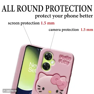 Ascensify Stylish Back Cover for OnePlus Nord CE3 Lite 5G Cute Hello Kitty Soft Case with Kitty Face Holder  for OnePlus Nord CE3 Lite 5G-thumb4