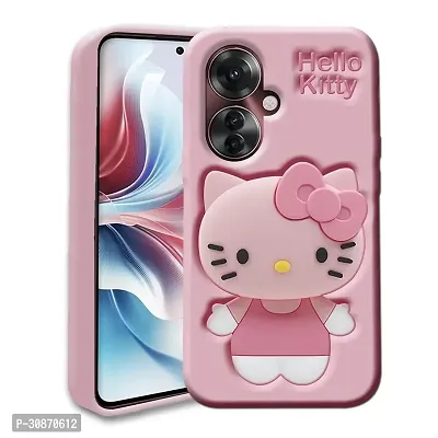 Ascensify Stylish Back Cover for Oppo F25 Pro 5G Cute Hello Kitty Soft Case with Kitty Face Holder  for Oppo F25 Pro 5G-thumb0