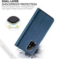 Classy Flip Cover for OPPO F19 PRO PLUS Blue Dual Protection-thumb3