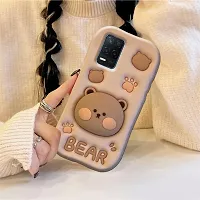 Ascensify Stylish Back Cover for Realme 8 5G Cute Funny Bear Case with Bear Face Holder  for Realme 8 5G-thumb4