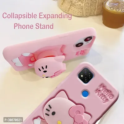 Ascensify Stylish Back Cover for Redmi 9 Cute Hello Kitty Soft Case with Kitty Face Holder  for Redmi 9-thumb2