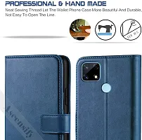 Classy Flip Cover for REALME NARZO 20 Blue Dual Protection-thumb1