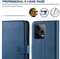 Classy Flip Cover for Redmi Note 12 Pro 5G Blue Dual Protection-thumb1