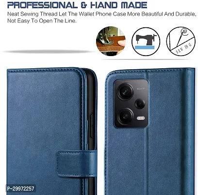 Classy Flip Cover for Redmi Note 12 Pro 5G Blue Dual Protection-thumb2