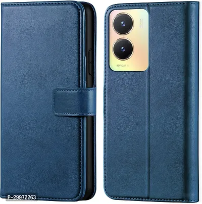 Classy Flip Cover for Vivo T2X 5G Blue Dual Protection