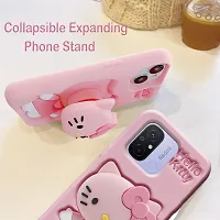 Ascensify Stylish Back Cover for Redmi 12C Cute Hello Kitty Soft Case with Kitty Face Holder  for Redmi 12C-thumb1