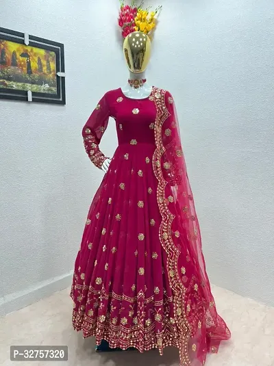 Blend Stitched Anarkali Gown-thumb0