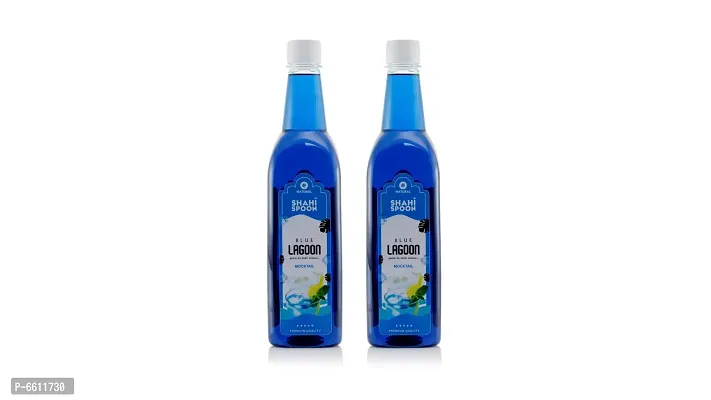 Blue Lagoon Mocktail  Syrup  Sharbat -BUY 1 GET 1 FREE, Pack Of 2, 735 ml Each-thumb0