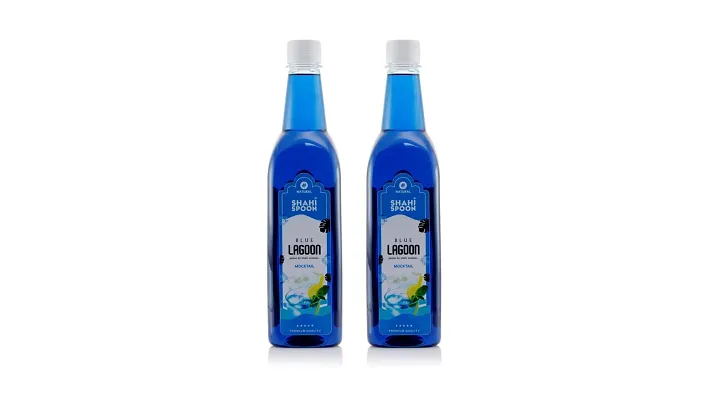 Blue Lagoon Mocktail  Syrup  Sharbat -BUY 1 GET 1 FREE, Pack Of 2, 735 ml Each