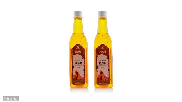 Chandan Kesar Mocktail  Syrup  Sharbat -BUY 1 GET 1 FREE, Pack Of 2, 735 ml Each-thumb0