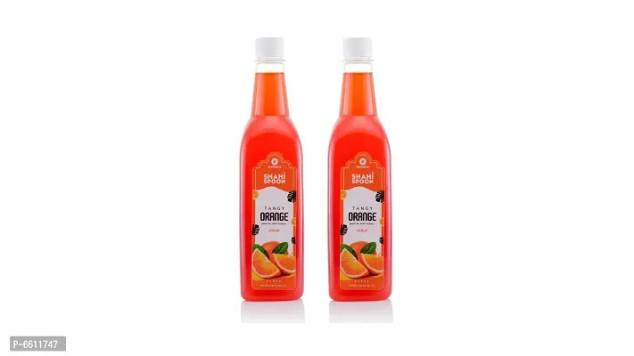 Tangy Orange Mocktail  Syrup  Sharbat -BUY 1 GET 1 FREE, Pack Of 2, 735 ml Each-thumb0
