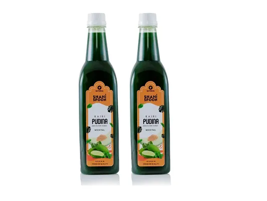 Kairi Pudina Mocktail  Syrup  Sharbat -BUY 1 GET 1 FREE, Pack Of 2, 735 ml Each