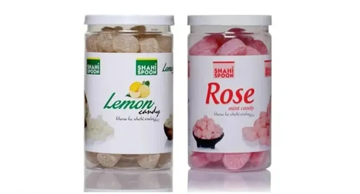 Shahi Spoon Lemon  Rose Mint Candy, 270gm (135gm*2)