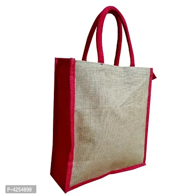 Eco-friendly jute Lunch bags with Zipper-thumb0