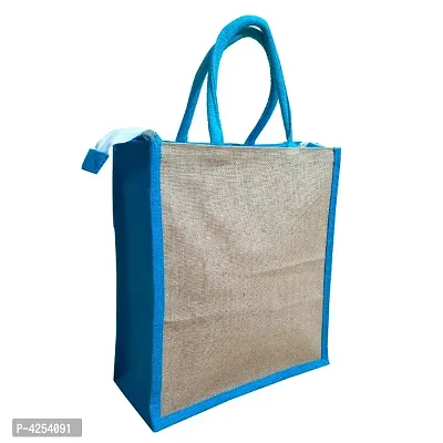 Eco-friendly jute Lunch bags with Zipper-thumb0
