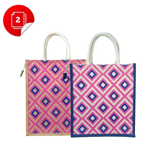 Eco-Friendly Jute Shopping Bags (Pack of 2)