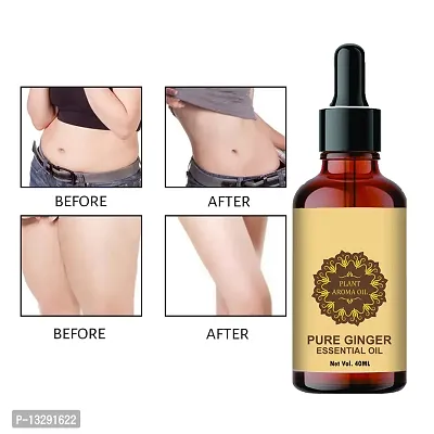 Ginger Essential Oil Ginger Oil Fat Loss Massage Oil- Helps In Anti-Cellulite, Toning, Slimming And Weight Loss Natural Essential Oils Infused, Ayurvedic