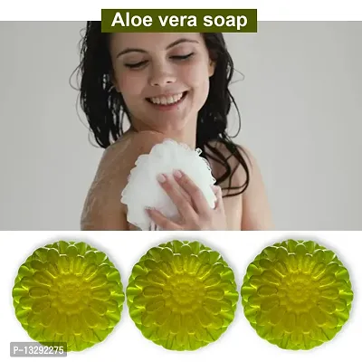 Aloe Vera Soap With Almond Oil-100 Grams Each, Pack Of 3-thumb0