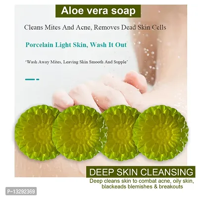 Aloe Vera Soap With Antiseptic Properties For Acne-Prone Skin-100 Grams Each, Pack Of 4-thumb0