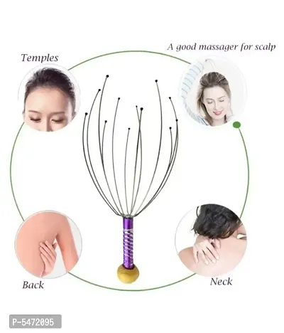 Scalp Massager, Head Scratcher, Manual Head Massager for Stress Relief, Relaxing Scalp Scratcher, Tingler for Gentle Hair Stimulation-thumb0