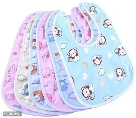 Kids Soft Cotton Baby Bibs for Infants and Toddlers (Multi, Set of 6)