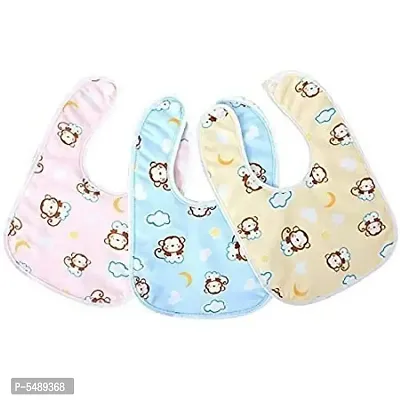 Kids Soft Cotton Baby Bibs for Infants and Toddlers (Multi, Set of 3)-thumb0
