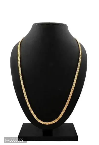 Gold Plated 22 Inches chain necklace Jewellery for Men and Women Gold-plated Plated Brass Chain-thumb0