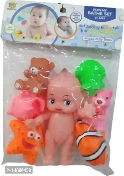 Toys Animal 5 pcs Pack for Infants. The Sweet Musical Sound of The Squeezy Toy Makes Kids Happy and Makes Their Childhood Fun Filled-thumb0