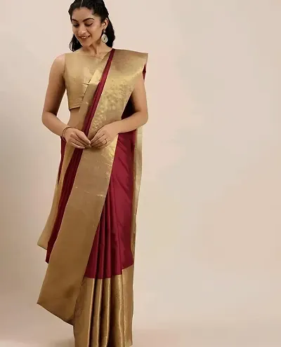 Classic Art Silk Saree with Blouse Piece For Women