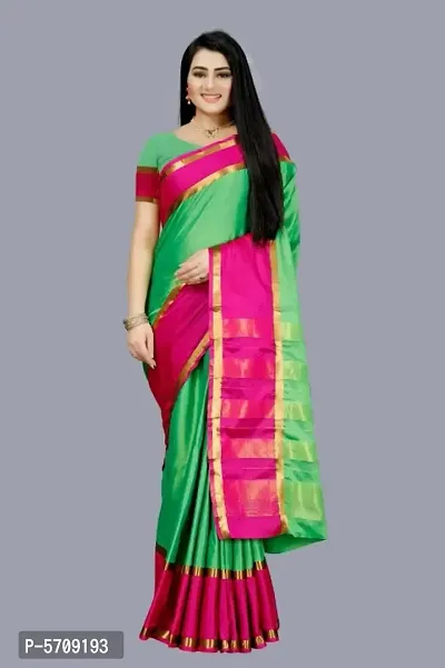 Beautiful Art Silk Jacquard Saree with Blouse piece