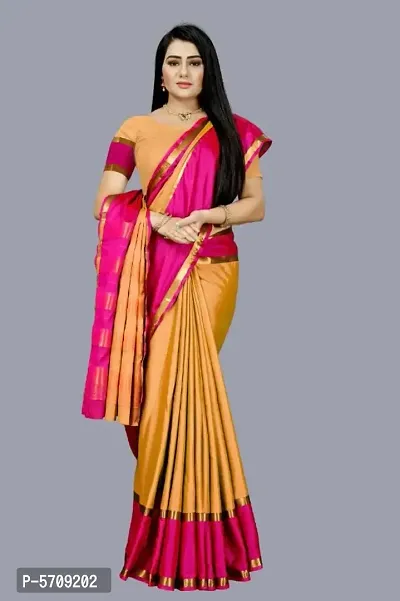 Beautiful Art Silk Jacquard Saree with Blouse piece