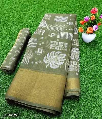 Classic Cotton Printed Saree with Blouse piece