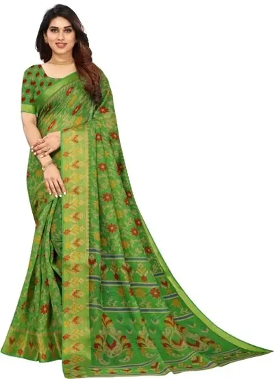  Cotton Blend Saree with Blouse piece 