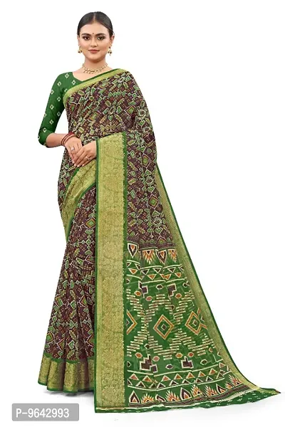 Classic Cotton Printed Saree with Blouse piece-thumb0