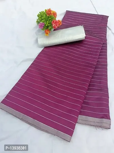 Classic Art Silk Striped Saree with Blouse piece-thumb0