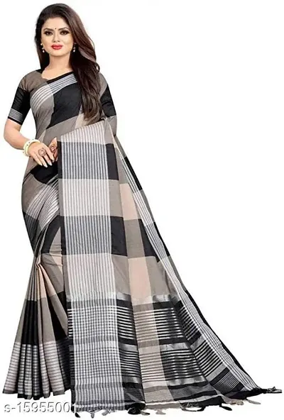 Classic Checked Saree with Blouse piece