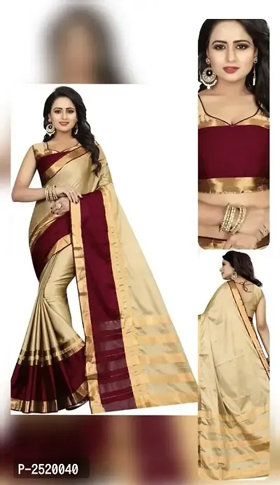 Designer Chanderi Cotton Printed Saree with Blouse piece