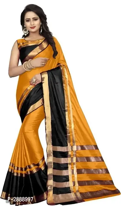 New look Jute Silk Saree with Blouse piece