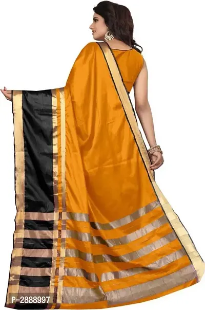 New look Jute Silk Saree with Blouse piece-thumb2